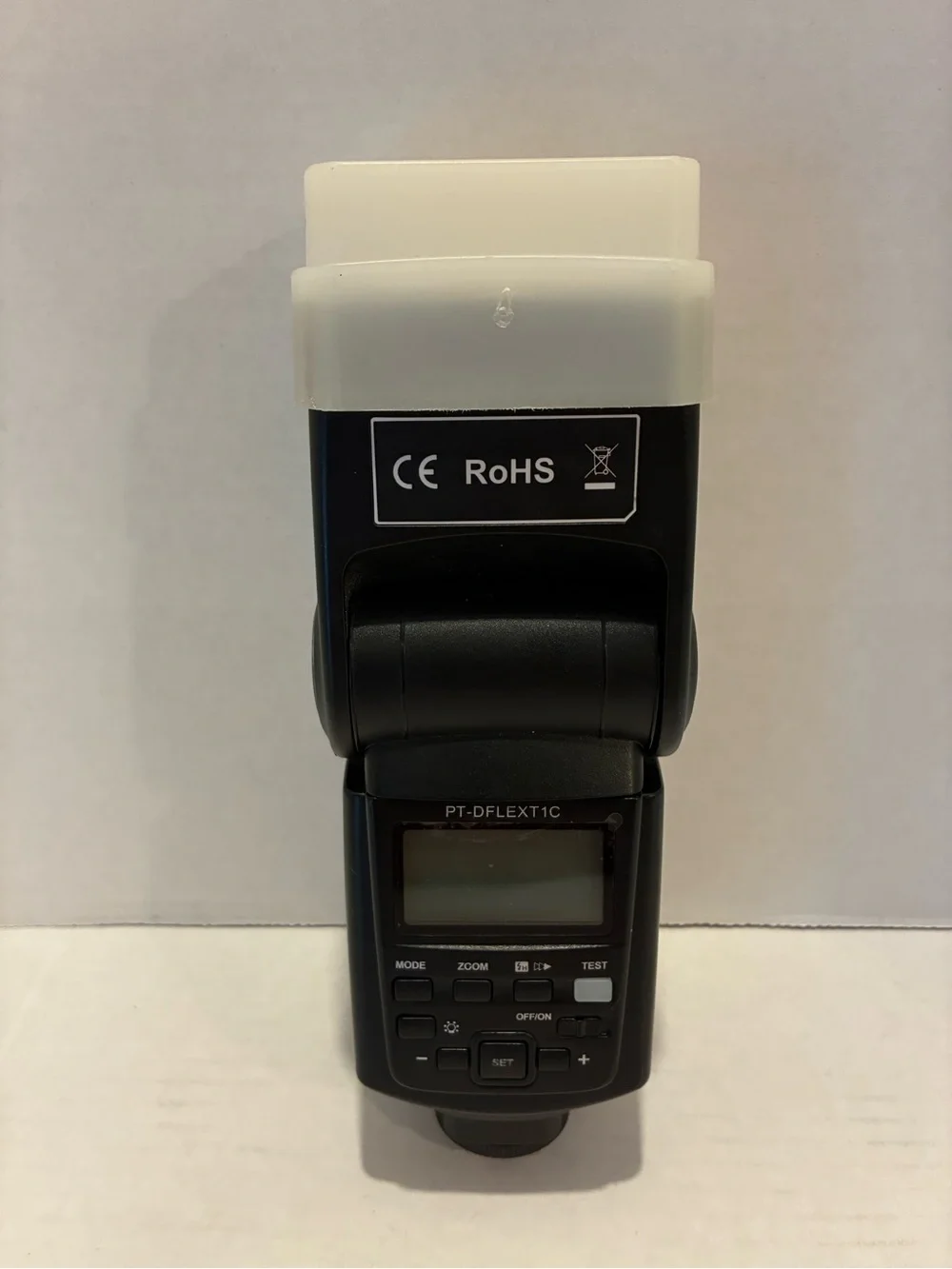 Universal Black Camera Flash Speedlight - White Diffuser